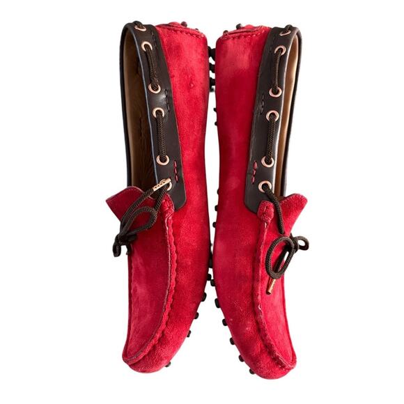 Paul Smith Red Suede Driving Moccasins Mens Size 9 Old Money Quiet Luxury main image 9